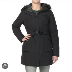 The North Face black down parka. Size L.